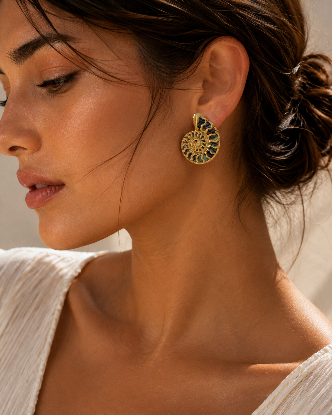 Golden Seashell Earrings