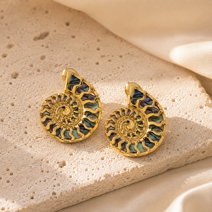Golden Seashell Earrings